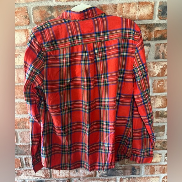 Old Navy Red Plaid Button Down Shirt - Picture 2 of 6